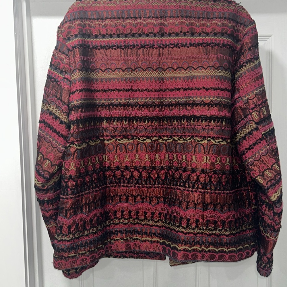 Chico's Multicolor Patterned Open Jacket - image 5